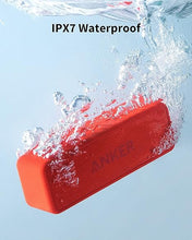 Load image into Gallery viewer, Anker SoundCore 2 Portable Bluetooth Speaker, Wireless, Enhanced Bass, 24-Hour Playtime, 66ft Range, IPX7 Water Resistant, Built-in Mic, Ideal for Travel , Compact and Easy to Use - Red
