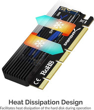 Load image into Gallery viewer, SABRENT NVMe M.2 SSD to PCIe X16/X8/X4 Card with Aluminum Heat Sink (EC-PCIE)

