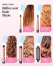 Load image into Gallery viewer, Wavytalk 5 in 1 Curling Iron,Curling Wand Set with Curling Brush and 4 Interchangeable Ceramic Curling Wand(0.5”-1.25”),Instant Heat Up,Include Heat Protective Glove &amp; 2 Clips
