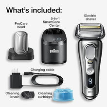 Load image into Gallery viewer, Braun Series 9 Pro 9487cc Electric Razor for Men, Wet &amp; Dry, Electric Razor, Rechargeable, Electric Shaver with Clean &amp; Charge Station and ProCare Attachment
