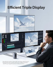 Load image into Gallery viewer, Baseus Docking Station, Spacemate(Win) 11 in 1, Triple Display, 4K HDMI and DP, 10Gbps USB A/C Ports, Gigabit Ethernet, 100W PD, Audio, Laptop Docking Station for Windows/Dell/HP/Lenovo/Asus/Acer/Mac
