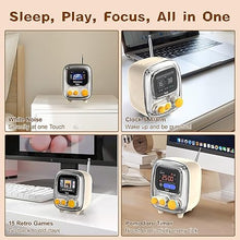 Load image into Gallery viewer, Divoom Tiivoo-2 Pixel Art Mini TV Retro Bluetooth Speaker, Smart Alarm Clocks with Dynamic Dials, White Noise Machine, Cute Decor for Bedroom, Bedside Desk, Kitchen, Living Room, Beige
