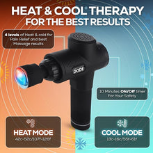 Load image into Gallery viewer, DODE Massage Gun Deep Tissue with Heat and Cold, Back Massage Gun Therapy, 30 Speed Levels, Handheld Massage Gun Deep Tissue, Muscle, Nick, Foot Massager Gun with Portable Case,7 Heads Gun Massager
