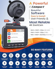 Load image into Gallery viewer, ROVE R2-4K Dash Cam Built-in WiFi 6 GPS Car Dashboard Camera Recorder with UHD 2160P, 2.4" IPS Screen, 150° Wide Angle, WDR, Night Vision
