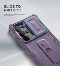 Load image into Gallery viewer, Dexnor for Samsung Galaxy S25 Ultra Case with Built-in Slide Camera Cover &amp;Screen Protector&amp;Kickstand,Heavy-Duty Shockproof Rugged Case Full-Body Bumper Cover for Galaxy S25 Ultra(2025),Phantom Purple
