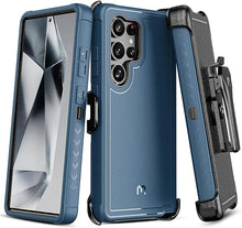 Load image into Gallery viewer, M MYBAT PRO Maverick Series for Samsung Galaxy S25 Ultra Case with Belt Clip Holster, 6.9 inch, Heavy Duty Military Grade Drop Protective Case w 360° Rotating Stand (No Screen Protector) Blue
