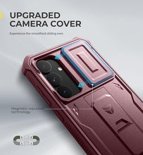 Load image into Gallery viewer, Dexnor for Samsung Galaxy S25 Plus Case with Built-in Slide Camera Cover &amp; Screen Protector &amp; Kickstand,Heavy-Duty Shockproof Rugged Case Full-Body Bumper Cover for Galaxy S25 Plus(2025),Maroon Red
