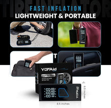 Load image into Gallery viewer, Portable Tire Inflator for car 150PSI Wheel &amp; Tire Air Compressors &amp; Inflators Tires For Vehicles With Battery, Fast Inflation Electric &amp; Digital Tire Pressure Pump Gauge For Car, Bike, Motorcycle
