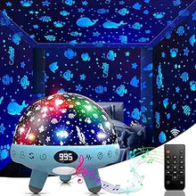 Load image into Gallery viewer, Night Lights for Kids Room with Sound Machine.Kids White Noise Machine with 29 Soothing Sounds for Baby Sleeping Baby Night Light Ocean Projector.for Bedroom Decoration
