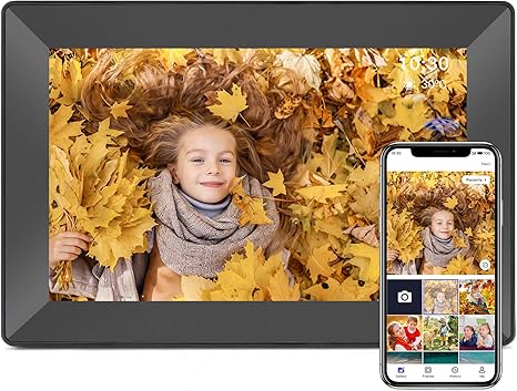 Uhale Digital Picture Frame WiFi 10.1 Inch HD Digital Photo Frame 1280x800 IPS Touch Screen with 16GB Storage,Digital Frame Send Photos and Videos via Free apps-Women Men Anniversary Birthday Gifts