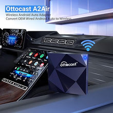 Load image into Gallery viewer, Ottocast Wireless Android Auto Adapter - Mini Android Auto Wireless Car Adapter 2023 Version for Android &amp; OEM Wired AA Cars- Easy Setup via Plug-in Car USB?5Ghz WiFi 15s Auto Connection Online Update
