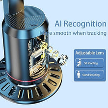 Load image into Gallery viewer, MQOUNY Auto Face Tracking Phone Holder, 360° Rotation Face Body Phone Tripod Smart Shooting Camera Mount with Rechargeable Remote and Light for Live Vlog Streaming Video, Rechargeable

