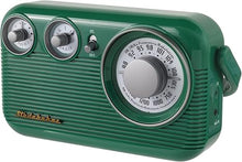 Load image into Gallery viewer, Studebaker SB2003 Retro Portable AM FM Radio | Built in Speaker | AC Powered/Battery | Aux-in Cable (Bundle) (Green)
