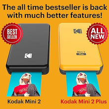 Load image into Gallery viewer, KODAK All-New Mini 2 Plus Bluetooth Portable Photo Printer with 4Pass Technology - Yellow
