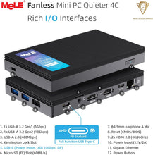 Load image into Gallery viewer, MeLE Fanless Mini PC Quieter 4C, N100 16GB RAM 512GB Storage Win 11 Mini Computers, Micro PC with Full-Functional USB-C, 2.4G/5G WiFi, 4K Triple Screen on Home, Office, Education, Astrophotography
