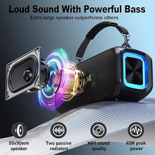 Load image into Gallery viewer, Small Portable Karaoke Machine for Adults with Wireless Microphone, 40W Peak Portable Bluetooth Speaker with Microphone and Lights, Punchy Bass, Four Magic Sound Effects, Home Speaker Mic Set
