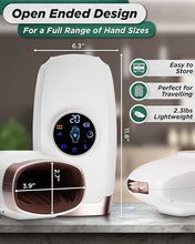 Load image into Gallery viewer, Lunix LX7 Touchscreen Electric Hand Massager with Compression, Pressure Point Therapy for Arthritis, Pain Relief and Carpal Tunnel, Shiatsu Massage Machine with Heat, with Hand Warmer, White
