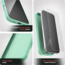 Load image into Gallery viewer, ENCASED Silicone Case Compatible with iPhone 16 with Removable Magnetic Phone Grip Holder (Compatible with MagSafe) Green

