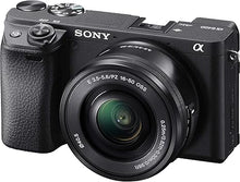 Load image into Gallery viewer, Sony Alpha a6400 Mirrorless Camera: Compact APS-C Interchangeable Lens Digital Camera with Real-Time Eye Auto Focus, 4K Video, Flip Screen &amp; 16-50mm Lens - E Mount Compatible - ILCE-6400L/B, Black
