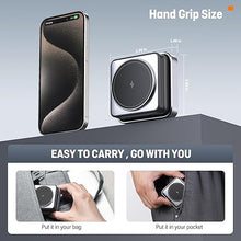 Load image into Gallery viewer, 2024 Upgraded Wireless Charger 3 in 1, Foldable Wireless Charging Station with Light for Apple MagSafe Charger, Travel Magnetic Charger Compatible with iPhone 16/15/14/13/12 Apple Watch
