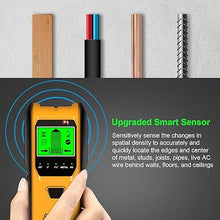 Load image into Gallery viewer, Stud Finder Wall Scanner, 5 in 1 Multifunction Stud Locator with Upgraded Smart Sensor, HD LCD Display and Audio Alarm for The Center &amp; Edge of Metal, Studs, AC Wire, and Pipe Detection (Canary)
