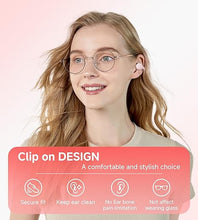Load image into Gallery viewer, King Lucky i21 Open Ear Clip On Earbuds Wireless Bluetooth Ear Clip Headphones with Mic, Noise Cancelling, Waterproof IPX4, for Small Ears, Perfect for Running, Sports, and Glasses Wearers (Pink)
