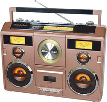 Load image into Gallery viewer, Studebaker Sound Station Portable Stereo Boombox with Bluetooth/CD/AM-FM Radio/Cassette Recorder (Rose Gold)
