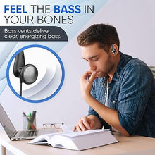 Load image into Gallery viewer, PHILIPS Over The Ear Earbuds, Flexible Wrap Around Earbuds, Around Ear Headphones with Mic Behind The Ear Headphones, Perfect for Sports, Running, Exercise, Gym (Black)
