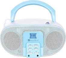 Load image into Gallery viewer, SingingWood GC01 Macarons Series Portable CD Player Boombox with AM FM Stereo Radio Kids CD Player LCD Display, Front Aux-in Port Headphone Jack, Supported AC or Battery Powered -Blueberry
