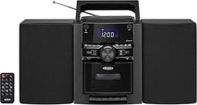 Load image into Gallery viewer, JENSEN® Portable Stereo Bluetooth CD Music System with Cassette and Digital AM/FM Radio
