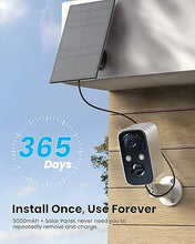 Load image into Gallery viewer, FOAOOD Solar Panel Security Cameras Wireless Outdoor - Battery Powered Cameras for Home Security WiFi Camera Surveillance Indoor System Floodlight Night Vison Alarm Motion Sensor Light Door Cam
