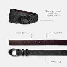 Load image into Gallery viewer, Coach Women's 38 Mm Cts Reversible Resin Inlay C Buckle Signature Belt
