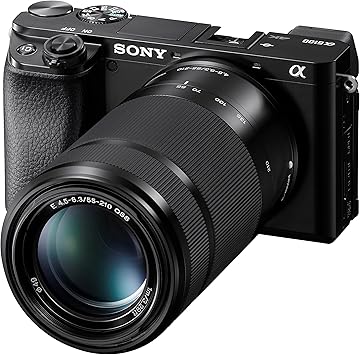 Sony Alpha A6100 Mirrorless Camera with 16-50mm and 55-210mm Zoom Lenses, ILCE6100Y/B, Black