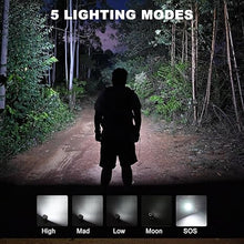 Load image into Gallery viewer, WUBEN H5 Headlamp Rechargeable, 400 Lumens LED Mini Flashlight with Magnetic, 360° Adjustable EDC Headlight with IP68 Waterproof &amp; 5 Modes for Camping, Running, Hiking, Fishing, Daily Carry
