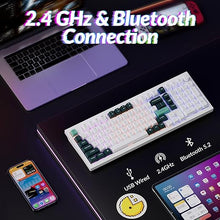 Load image into Gallery viewer, Keychron Q5 HE Rapid Trigger Gaming Keyboard Wireless with Hall Effect Gateron Double-Rail Magnetic Switch Adjustable Actuation, 2.4 GHz/Bluetooth/Wired QMK RGB Aluminum for Mac Windows Linux - White

