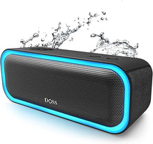 Load image into Gallery viewer, DOSS SoundBox Pro Bluetooth Speaker with 20W Stereo Sound, Active Extra Bass, IPX6 Waterproof, Bluetooth 5.0, TWS Pairing, Multi-Colors Lights, 20H Playtime, Portable Speaker for Beach, Outdoor-Black
