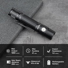 Load image into Gallery viewer, ThruNite TN12 V6 Tactical LED Flashlight, High 1950 Lumens Dual Switch, USB-C Rechargeable Flashlight Compact for EDC, Law Enforcement, and Outdoor Use (Cool White)
