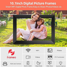 Load image into Gallery viewer, FRAMEO 10.1 Inch WiFi Digital Photo Frame Built in 32GB Memory with 1280x800 IPS LCD Touch Screen, Auto-Rotate Portrait and Landscape, Share Moments Instantly via Frameo App from Anywhere
