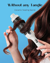 Load image into Gallery viewer, Wavytalk Thermal Brush, 1.5 Inch Ionic Thermal Round Brush Creates Blowout Look in 10 Minutes, Heated Round Brush Makes Hair Shinier &amp; Smoother, Dual Voltage (White)
