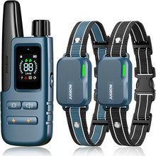 Load image into Gallery viewer, Jugbow Dog Shock Collar 2 Dogs (10-120Lbs) - 3300FT Dog Training Collar with Remote IPX7 Waterproof Electric Collar with 4 Training Modes, Rechargeable e-Collar for Lager Medium Small Dog Cyan Blue
