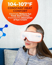 Load image into Gallery viewer, Heated Compression Eye Mask with Music, Face Massager, Rechargeable Sleep Mask with Warm Compress and Facial Vibration, Relaxation and Comfort
