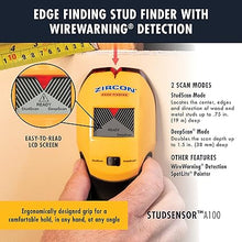 Load image into Gallery viewer, Zircon StudSensor A100 Wall Scanner and Center/Edge Locating Stud Finder with WireWarning Detection
