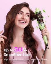 Load image into Gallery viewer, Wavytalk Thermal Brush, 1 1/2 Inch Ionic Heated Round Brush Creates Blowout Look, Thermal Round Brush Makes Hair Shinier &amp; Smoother, Dual Voltage, Easy to Use (Green)
