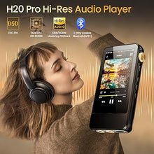 Load image into Gallery viewer, H20 Pro MP3 Player Hi Res MP3 Player Bluetooth 5.1 Music Player 3.2&quot; Touch Screen, Portable DAP Lossless DSD256 HiFi Bluetooth 5.1 aptX/LDAC, 64GB Memory Card with 256GB Expandable Memory
