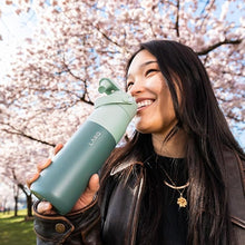 Load image into Gallery viewer, LARQ Bottle Swig Top 23oz - Insulated Stainless Steel Water Bottle With Built-In Silicone Handle | Thermos, BPA Free | Reusable Water Bottle for Sports, Gym, and Travel, Eucalyptus Green
