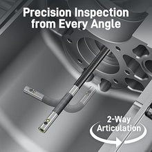 Load image into Gallery viewer, Teslong Articulating Borescope with Dual Lens Endoscope Camera, Two-Way Articulated Industrial Inspection Camera with LED Light, Flexible Mechanic Fiber Optic Snake Scope Cam for Wall Automotive-5FT
