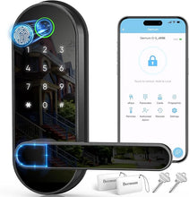 Load image into Gallery viewer, Keyless-Entry Fingerprint Digital Smart Lock: Electronic Door Lock with Code Passcode, Electric Door Knob, Biometric Door Handle (Black)
