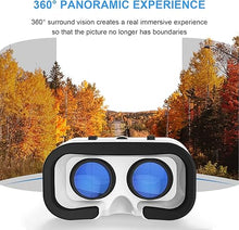 Load image into Gallery viewer, 3D VR Glasses Virtual Reality Headset for iPhone or Android Compatible 4.7-6.5 inch,Adjustable Virtual Reality 3D Glasses Headset Helmets with Controller, for Mobile Games &amp; Movies
