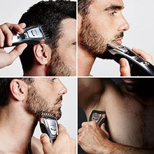 Load image into Gallery viewer, Panasonic Multi-Groomer Men’s Trimmer for Beard, Hair and Body, 39 Trim Length Settings with 3 Attachments, Corded/Cordless Operation – ER-GB80-S (Silver)
