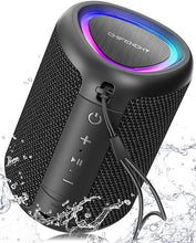 Load image into Gallery viewer, Portable Bluetooth Speaker with Lights, Powerful Crystal Clear Sound, IPX5 Waterproof, All Day Playtime, AUX&amp;TF-Card Input, Bluetooth 5.3, TWS Paring, Small Wireless Speaker for Outdoor, Gift Ideas
